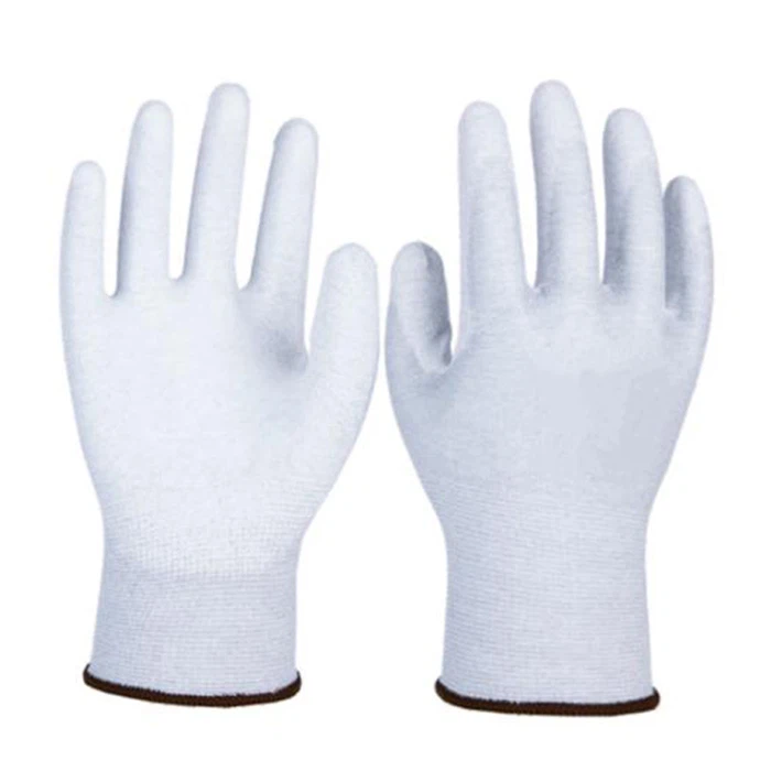 13G CARBON FIBER ANTI-STATIC PU COATED GLOVES